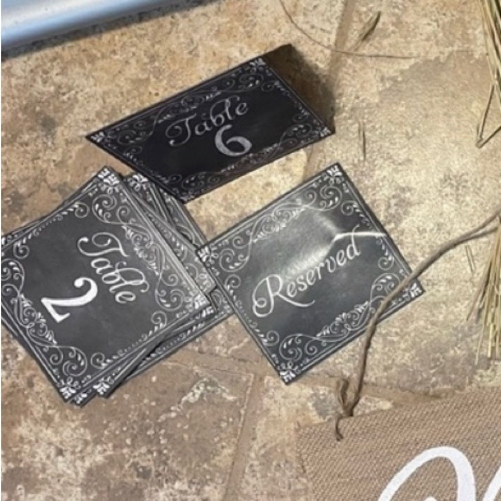 Table numbers